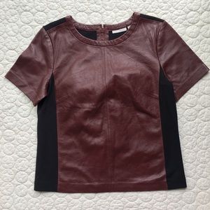 Halogen Leather Front Top